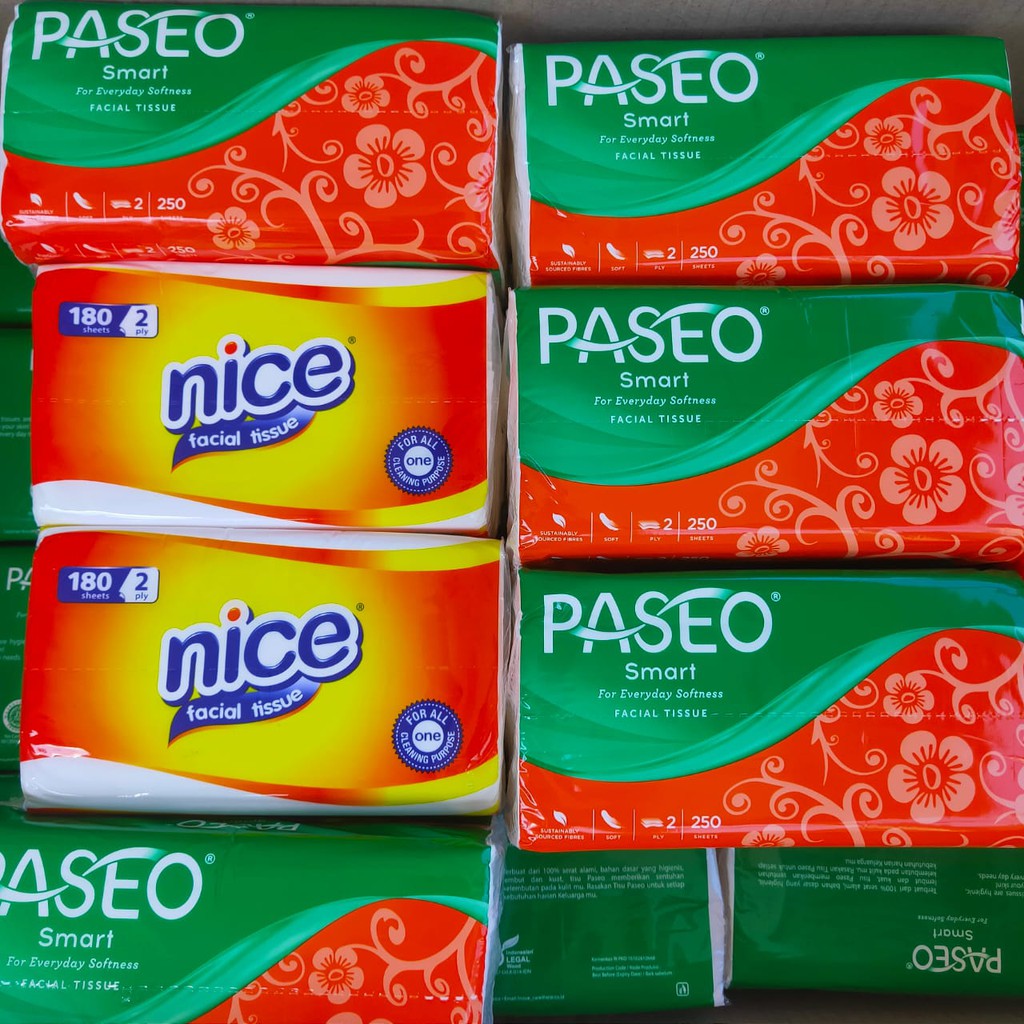 Tisu Tissue Paseo Smart 250 sheets 2ply Facial Tissue