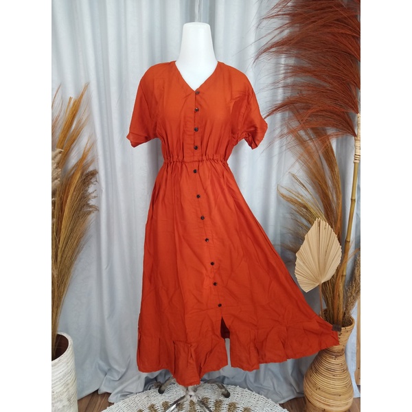 DASTER BALI SENORITA PANJANG BUSUI FRIENDLY-MERAH BATA