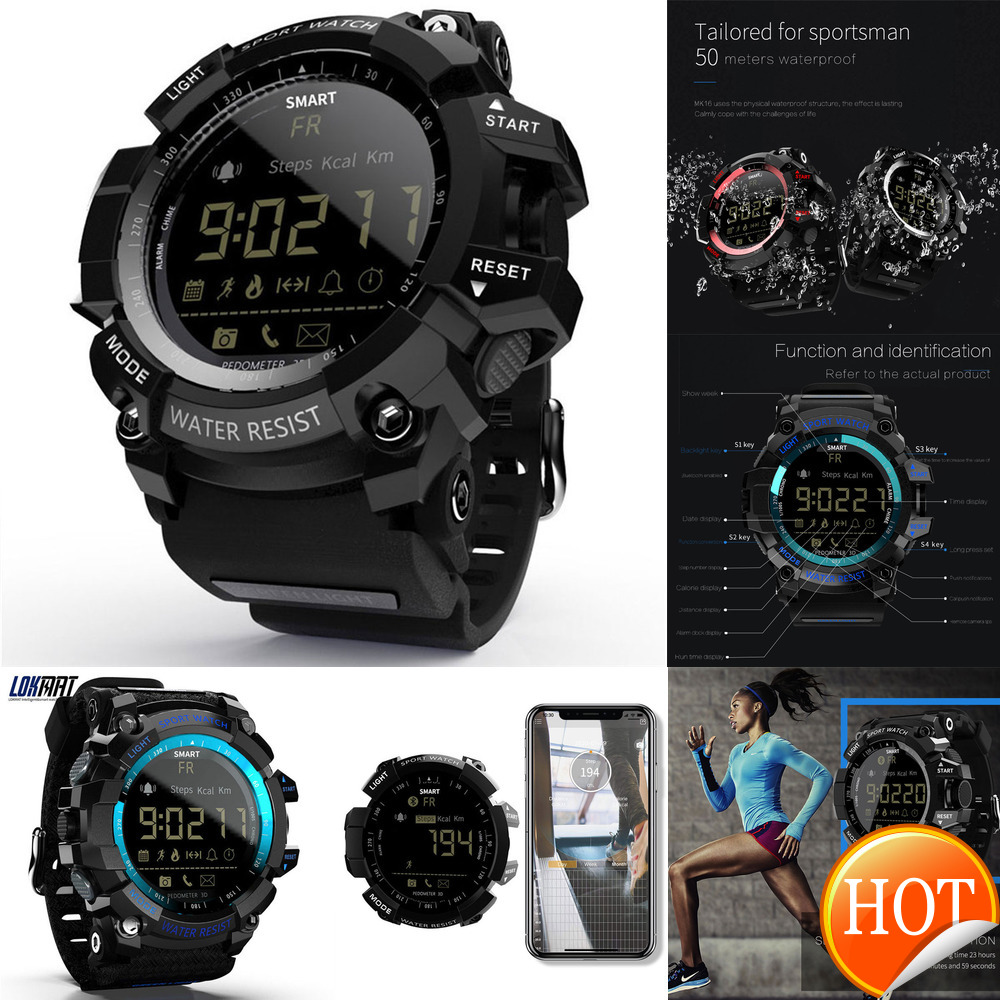 Lokmat mk16 smart watch Bluetooth information push reminder function waterproof IP68 smart watch