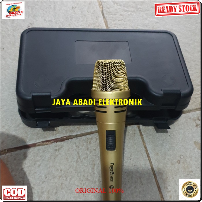 G520 ORIGINAL FIRTS CLASS MIC KABEL GOLD KARAOKE LEGENDARY DYNAMIC MIKROPON MIK MICROPHONE CARDIOID MIKROPHONE MEETING METING CABLE VOKAL ARTIS VOCAL AUDIO SOUND SISTEM PROFESIONAL PRO PENGERAS SUARA HIFI METAL FULL BESI SUARA SENSITIF MC PIDATO SEMINAR C