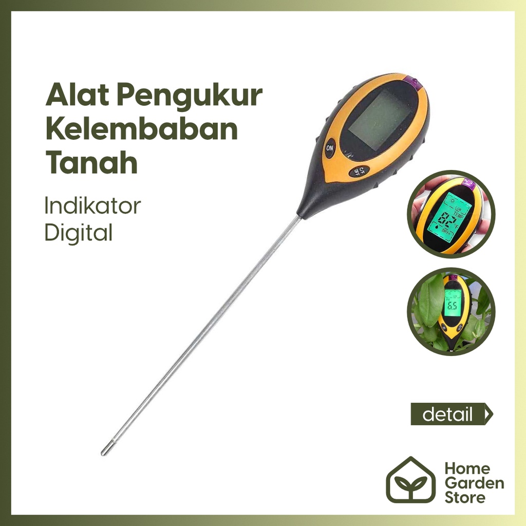 Jual Pengukur Temperature & Kelembapan Tanah YIERYI Soil PH Digital ...