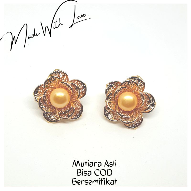 Giwang Bali Giwang Kendari Giwang Mawar Besar Mutiara Asli