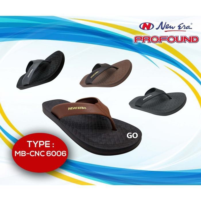 gof NEW ERA MB CNC 6006 Sandal Jepit Bahan Karet Pria Wanita 40-44