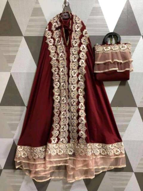 MUKENA NAGITA PREMIUM SUTRA VELVET/ MUKENA POTONGAN