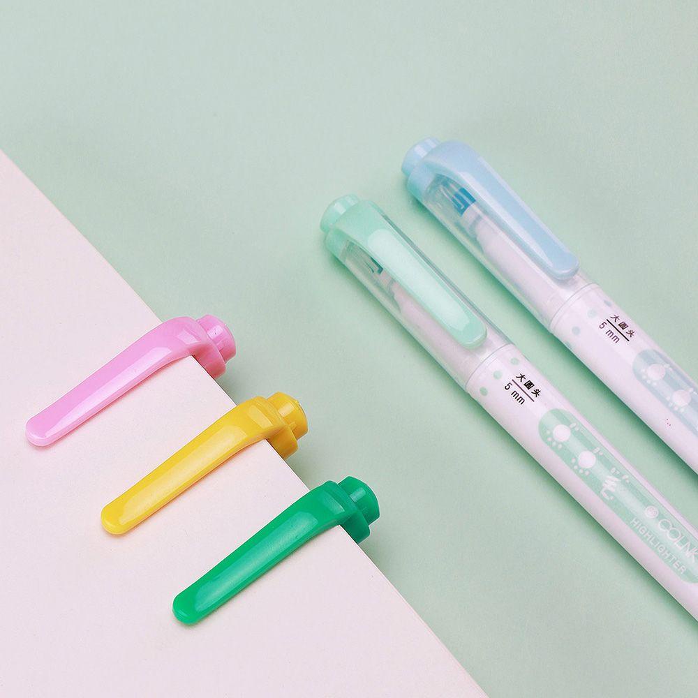 Top 6pcs Dot Stabilo Pen Fashion Warna Terang Dual Side Liner &amp; Spot Painting Brush