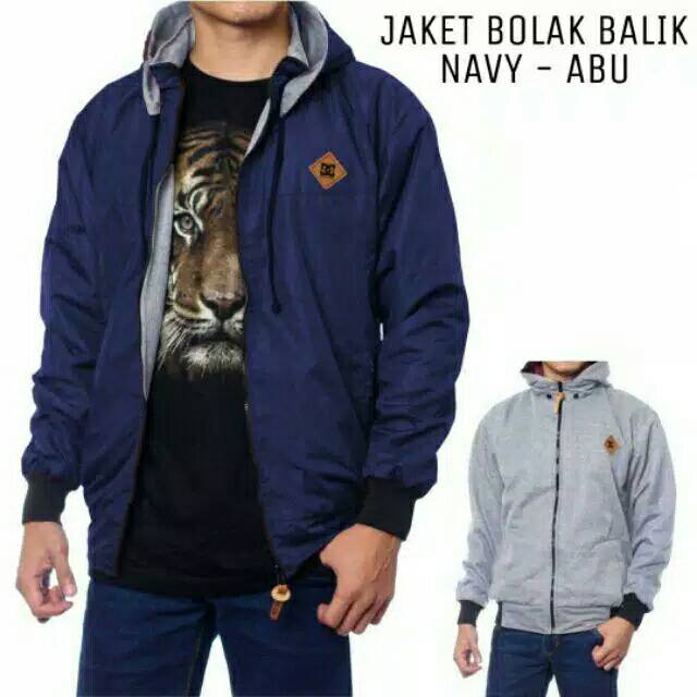 Jaket Parasut Bolak Balik /Jaket Pria Bolak Balik