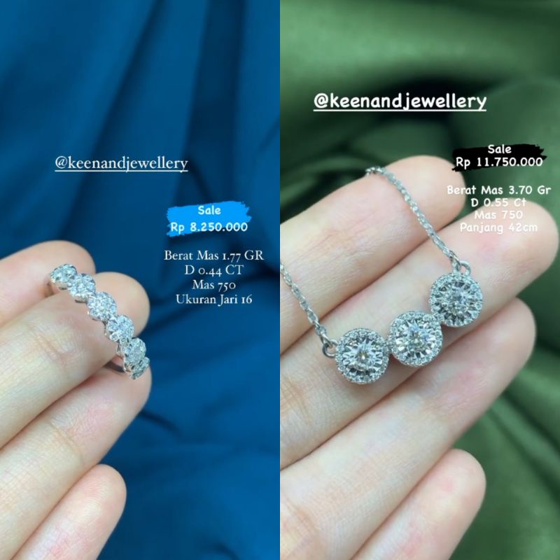 Kalung + Cincin Berlian Eropa