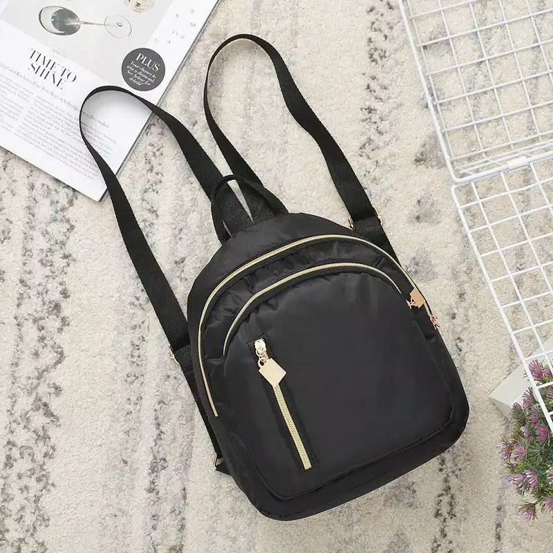 Tas Ransel Kecil Backpack Korea Warna Hitam