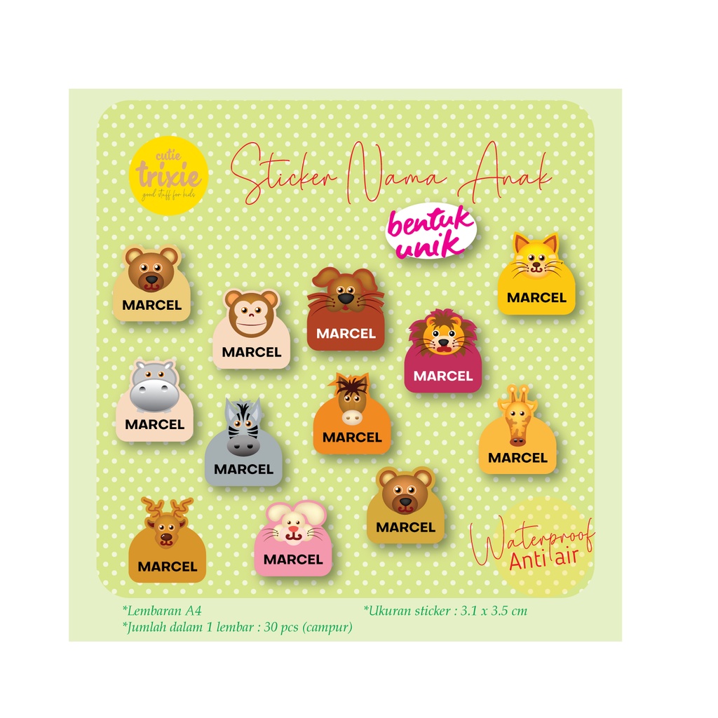 

Sticker Label Nama Anak Waterproof EMOJI 1