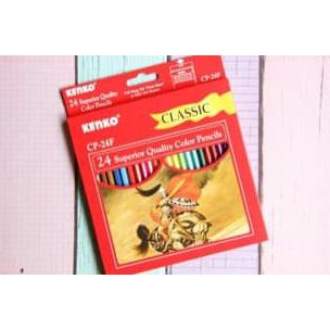 

♙9763✬ Pensil 24 Warna Kenko Panjang atk