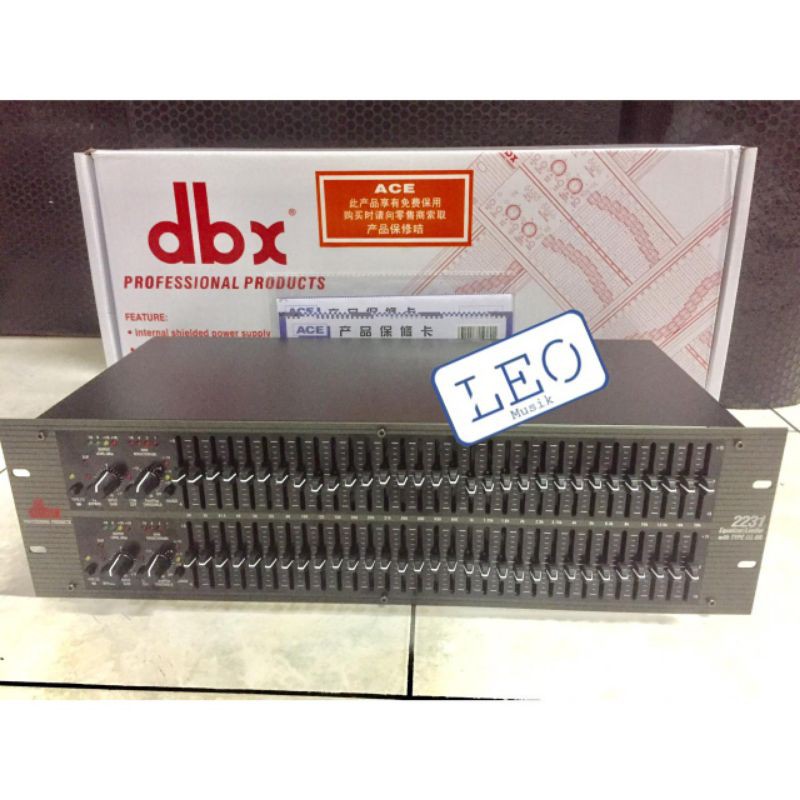 EQUALIZER DBX 2231 DUAL CHANNEL 31 BAND 2x31 EQ LIMITER DBX 2231