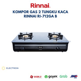 Kompor Gas Kaca 2 Tungku Rinnai Ri712ga B Ri 712 Ga W Ri 712ga Murah Regulator Shopee Indonesia