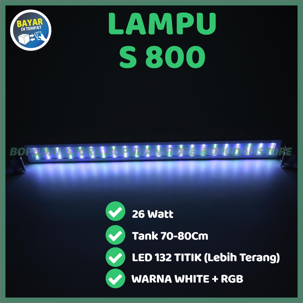 Lampu Led Aquarium Aquascape Akuarium Gantung RECENT AA S 800 S800 26 Watt KANDILA BPD