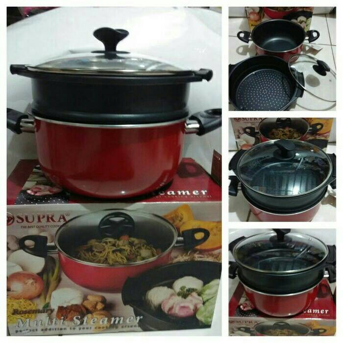 [supra]multi Steamer 24cm/panci Kukusan Dan Rebus Multifungsi Supra