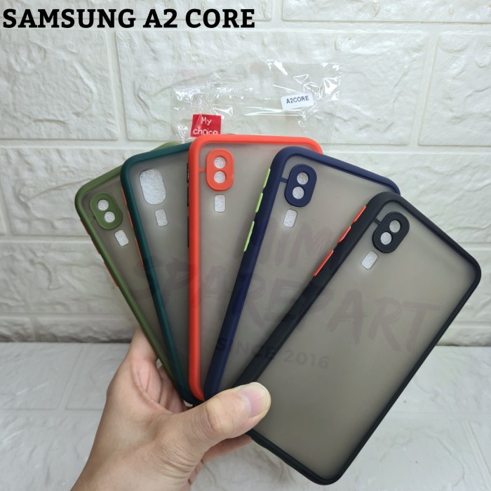 Case Samsung A2 Core Dove + Kamera Matte Fuze Macaron Kondom / Cover HP
