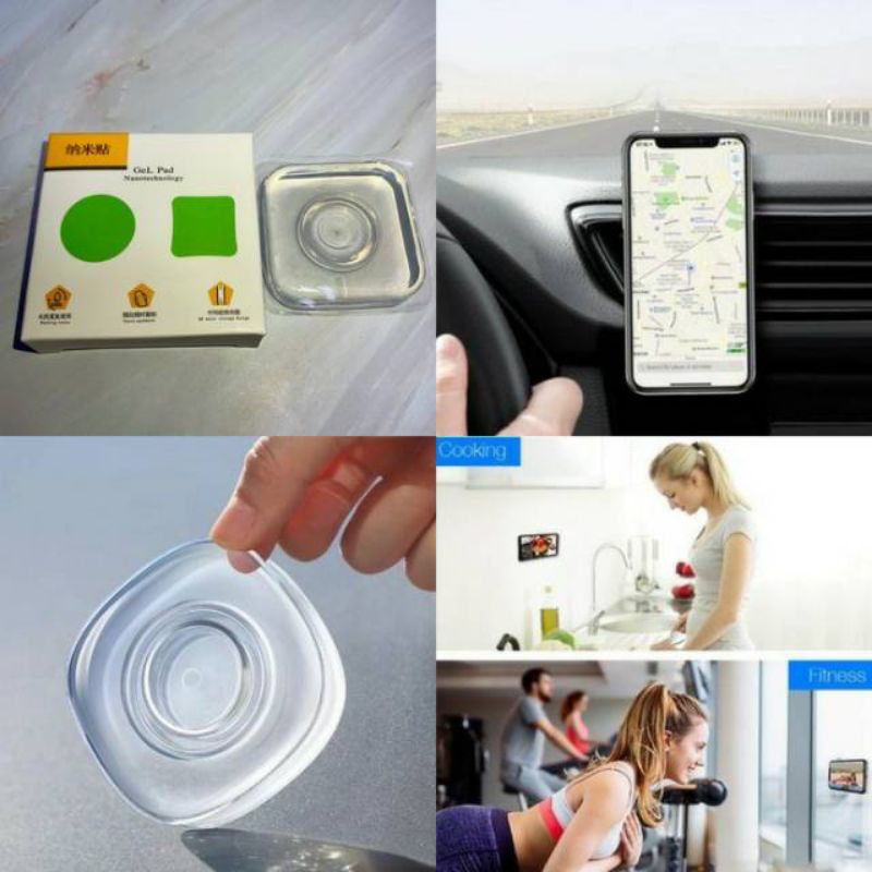 Mrcaisen GEL PAD NANO stiker holder phone serbaguna gantungan hp kunci kabel earphone headseat