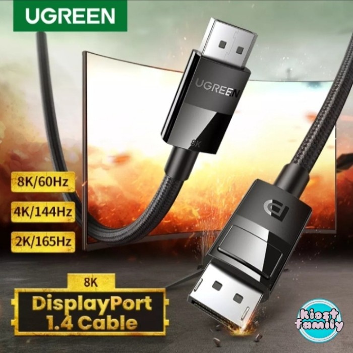 New - Ugreen Kabel Displayport 1.4 8K/60Hz 32 High Speed 32Gbps - 1 Meter