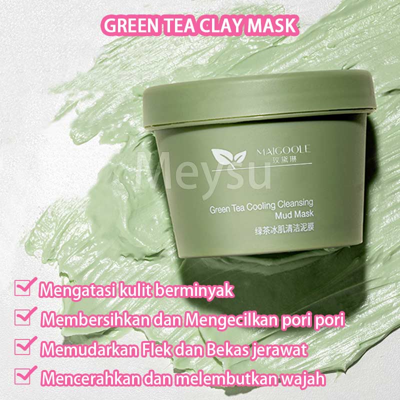 【BPOM】 Masker Wajah Green Tea Cleansing Clay Mask 100GR