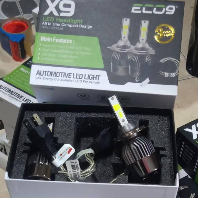 Lampu Led X9 H4 3 Warna LUMINOS