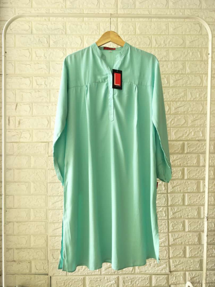 Tunik polos rayon Hijau Mint - SANTRI TAJIER