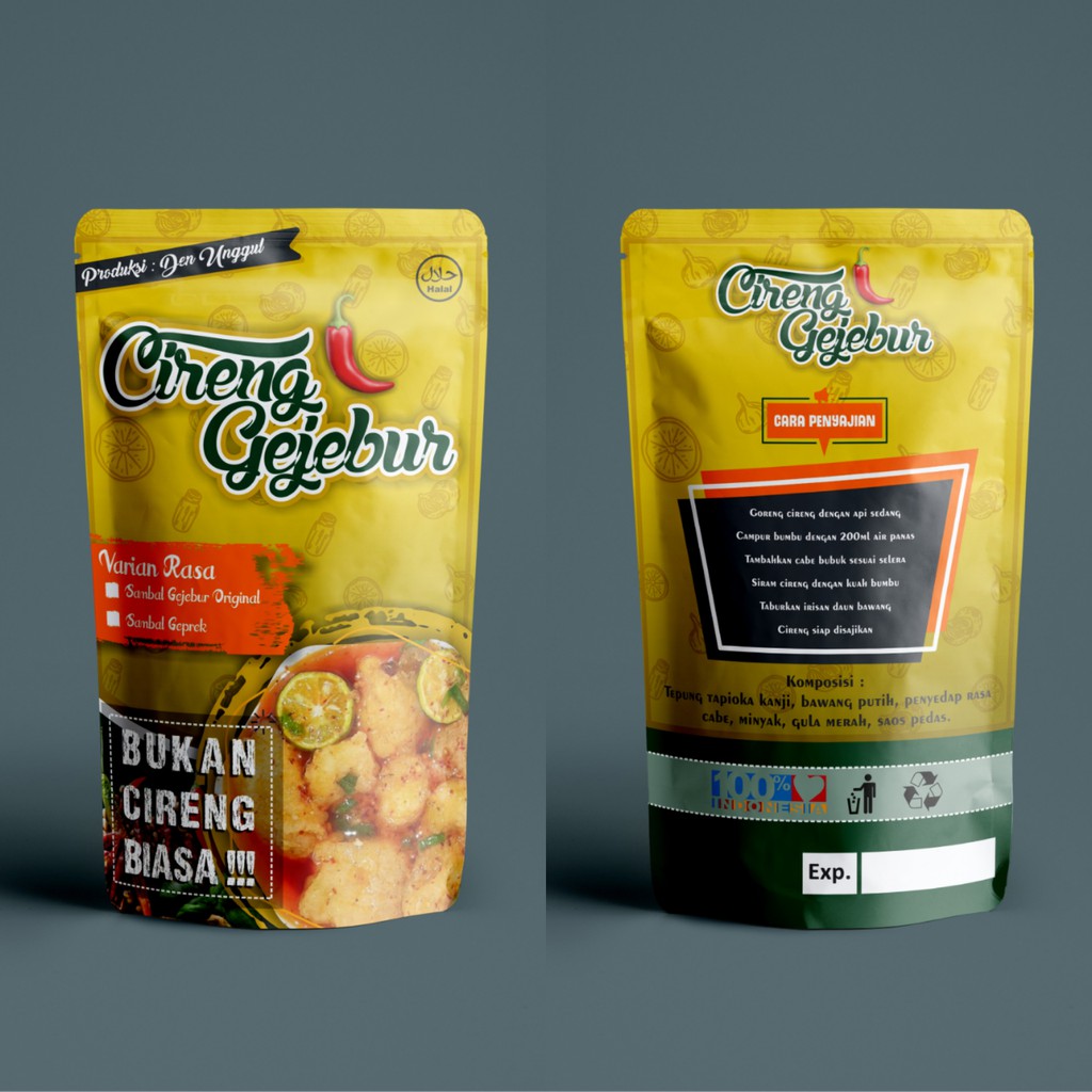 

MINIMAL ORDER 500pcs STANDING POUCH KEMASAN MAKANAN CUSTOM