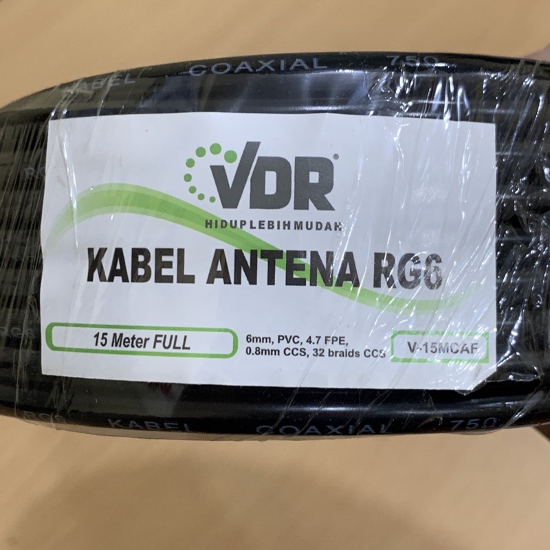 Kabel Antena RG6 15M + Jack Konektor