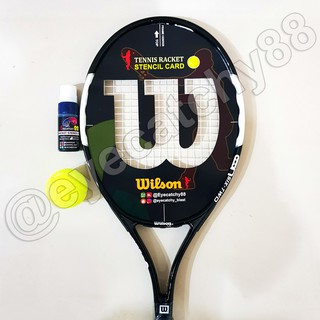 Stencil Card Raket Tenis/Logo Raket Tennis/ Cetakan Raket Tennis + Tinta/ Stencil Ink