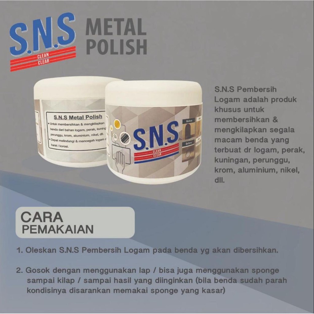 SNS pembersih kerak noda dan metal