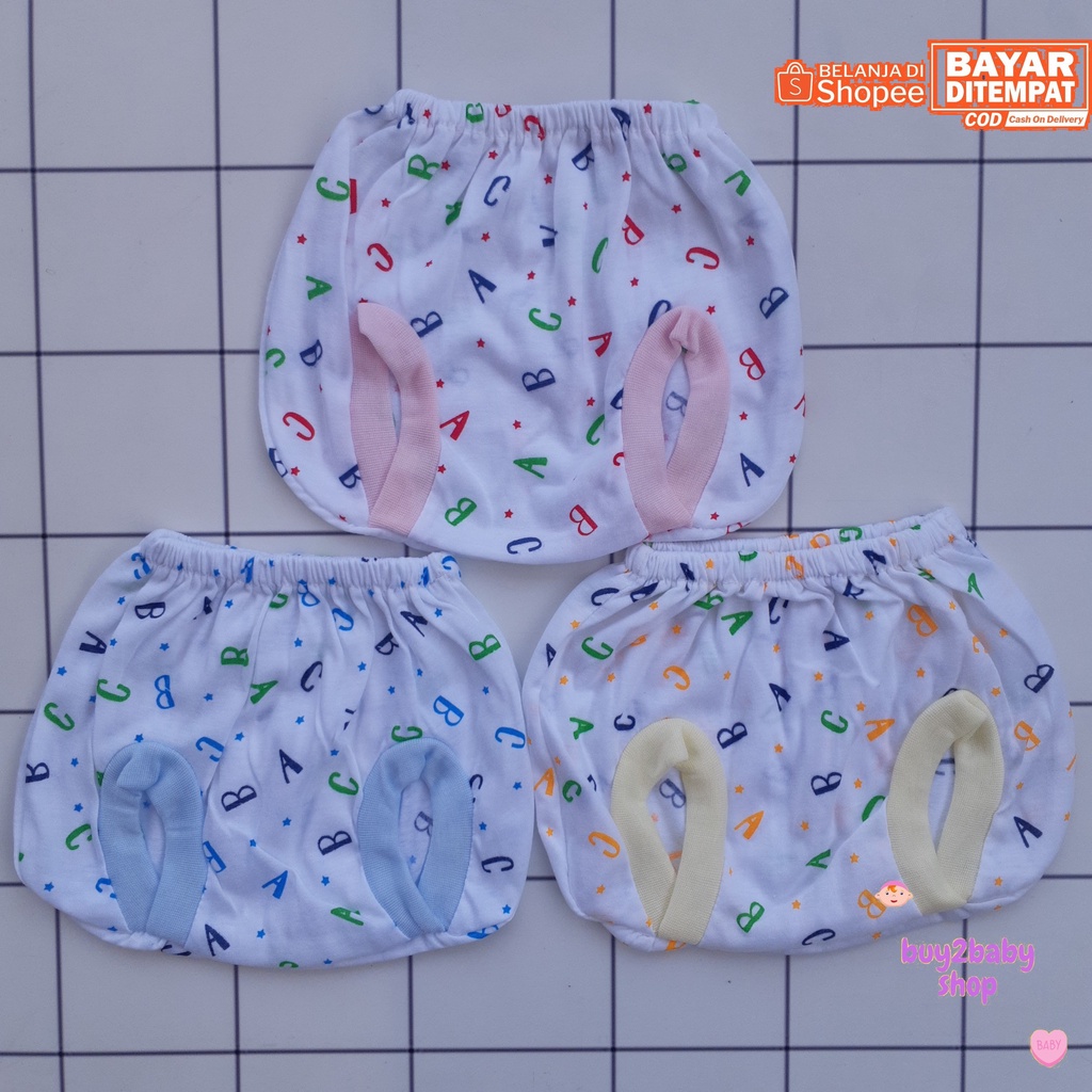 Celana pendek bayi model POP Delima 0-6 Bulan isi 3 PCS