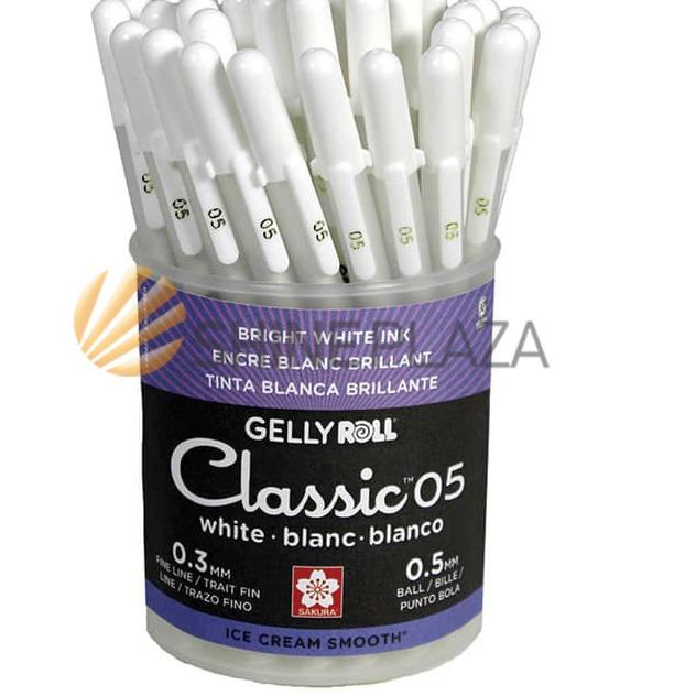 

[KODE PRODUK 6AQSY3669] Sakura Gelly Roll Classic White Gel Pen - Pulpen Gel Putih 0.5mm 0.8mm 1.0mm