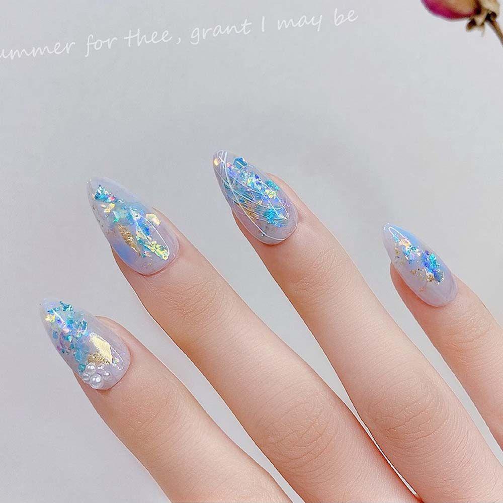 Agustina Nail Art Sequin Shiny Candy Paper Fragments Cellophane Dekorasi Nail Art DIY