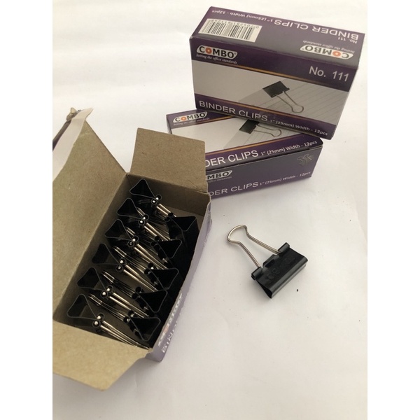 

[PCS] BINDER CLIP NO.111 1” 25 MM , PENJEPIT KERTAS COMBO , PAPER CLIP COMBO , PENJEPIT KERTAS