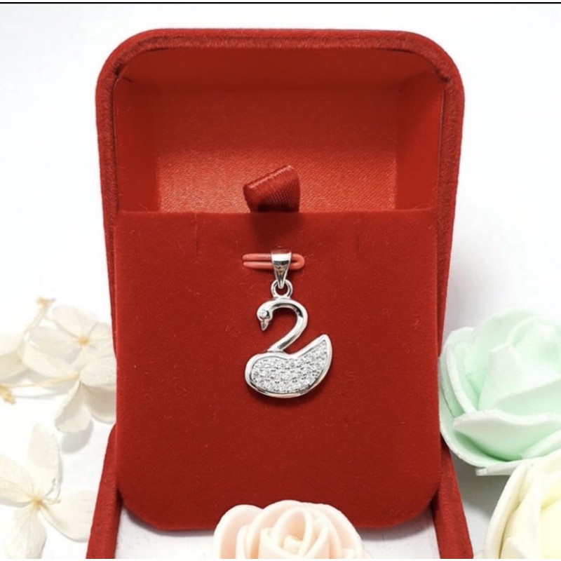 Liontin angsa perak 925 liontin pria liontin wanita perak 925 lapis emas putih S249