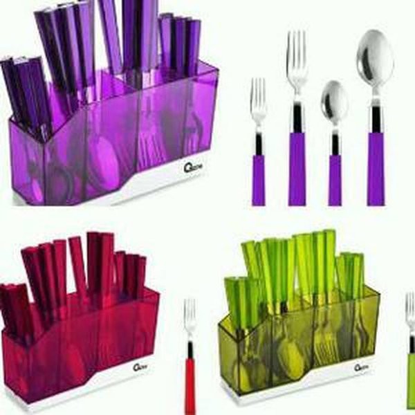 Oxone OX-9200 24Pcs Stainless Cutlery Set with Arcylic - Sendok Garpu Set 24 Pcs