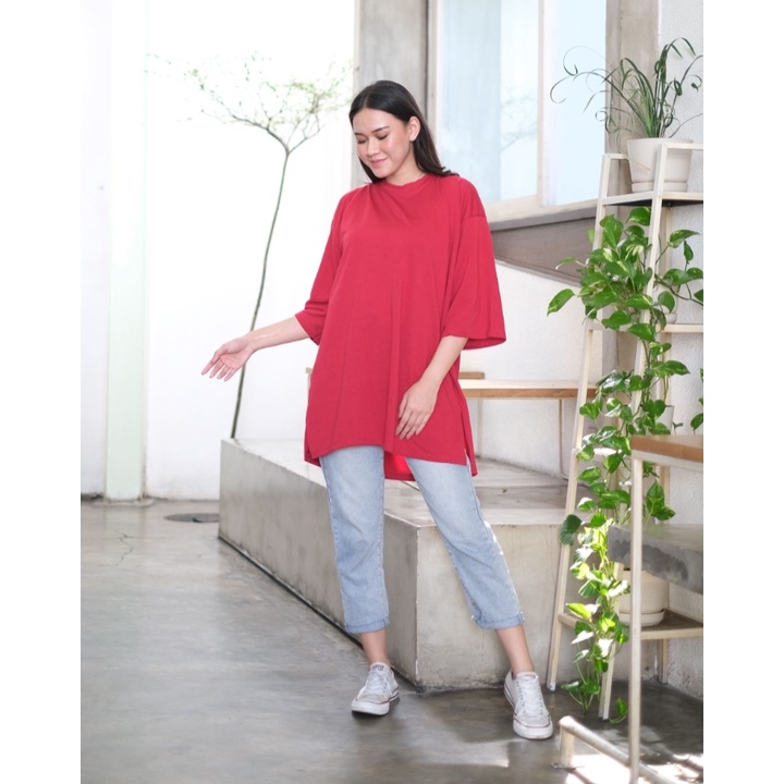 KAOS BUSUI OVERSIZE BASIC POLOS Jumbo || Busui NonBusui Hijab Friendly