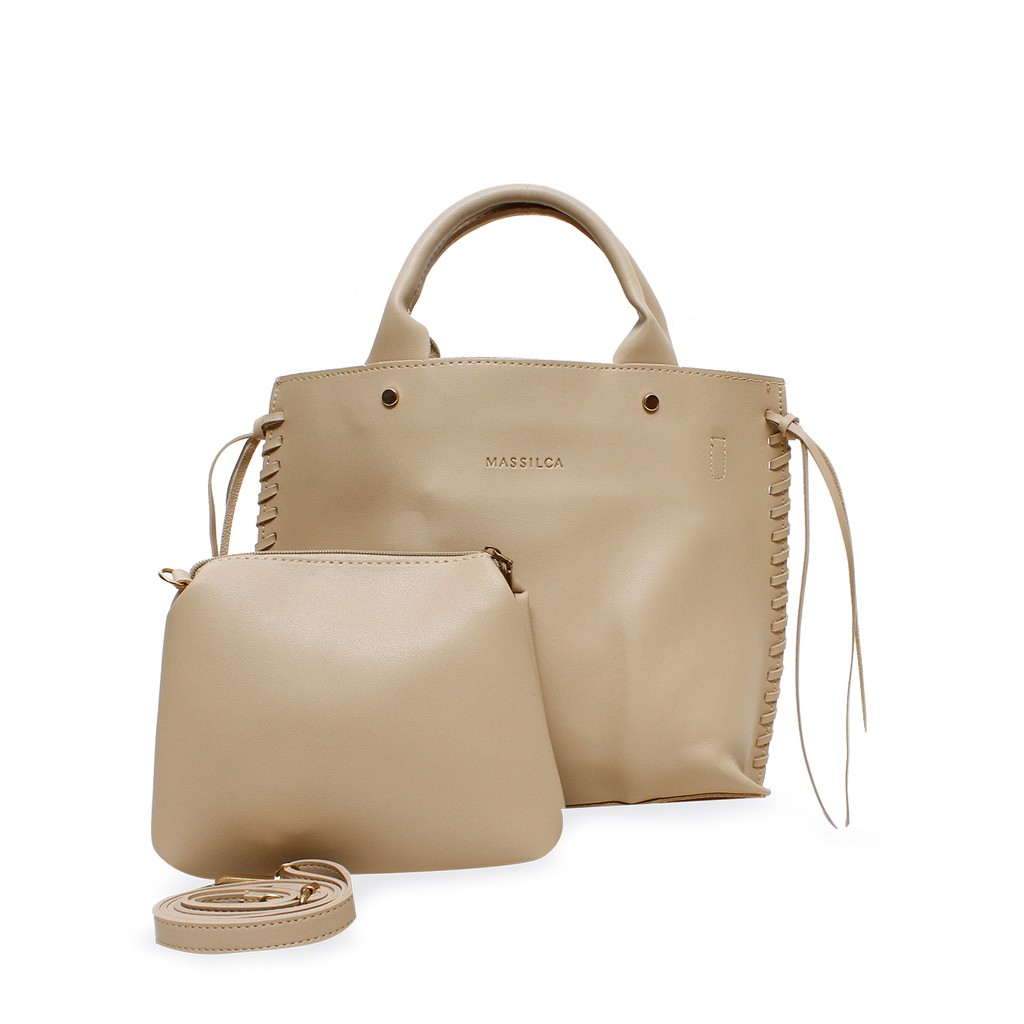 Tas Tote Bag Wanita Massilca Denali Beige