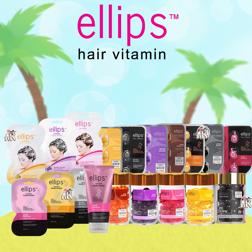 ELLIPS HAIR MASK / VITAMIN RAMBUT /KERANTIN RAMBUT / MASKER RAMBUT