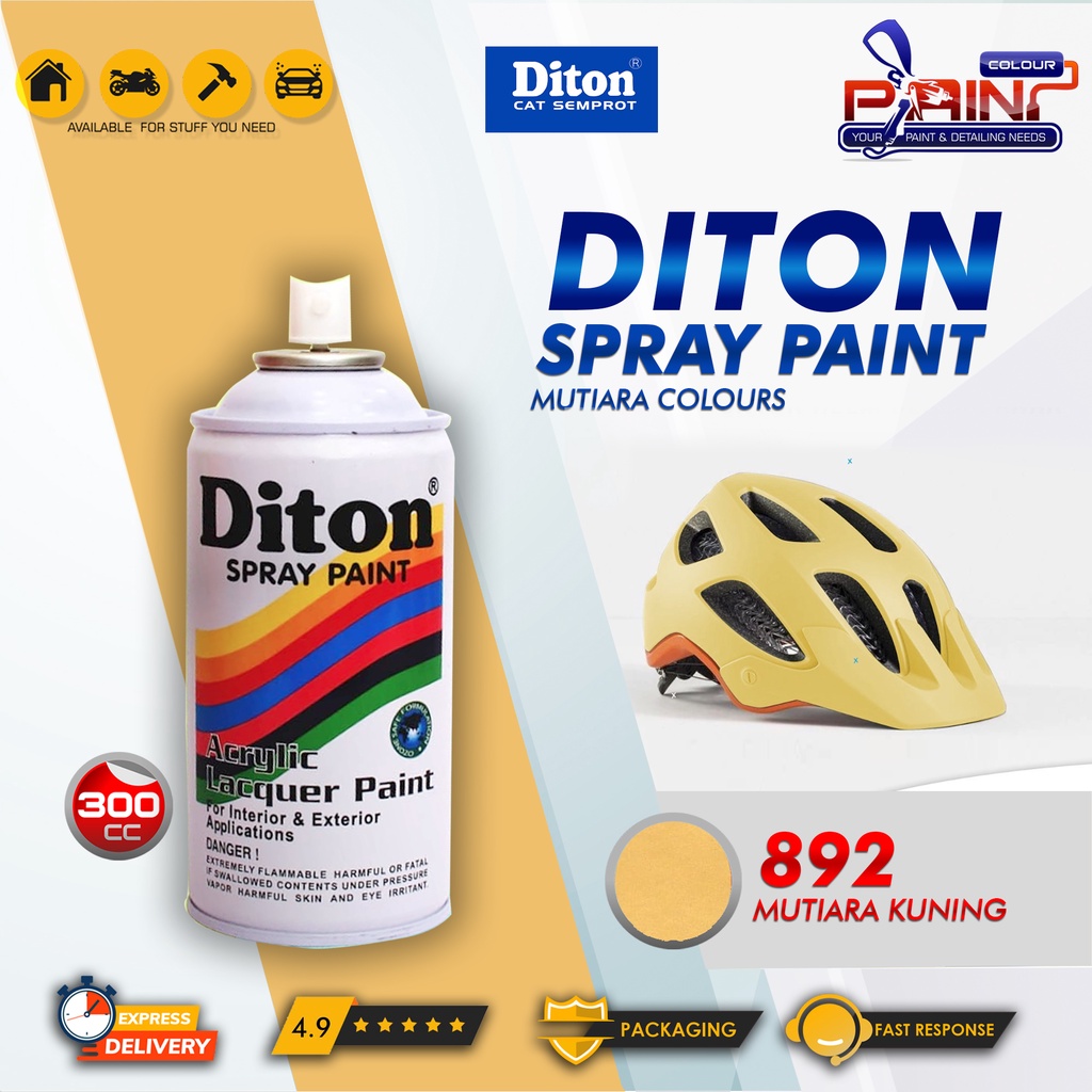 Diton 892 Mutiara Kuning Cat Semprot/Pylox/Samurai Motor/Helm/Gundam