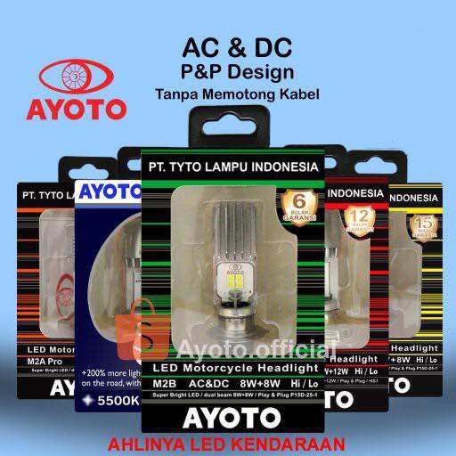 100% original Lampu LED motor depan LED AYOTO MOTOR GARANSI