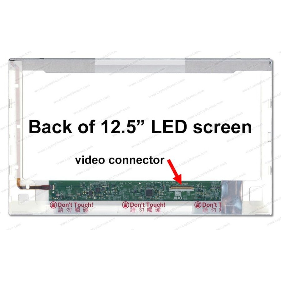 layar led lcd 12,5 40pin tebal standart