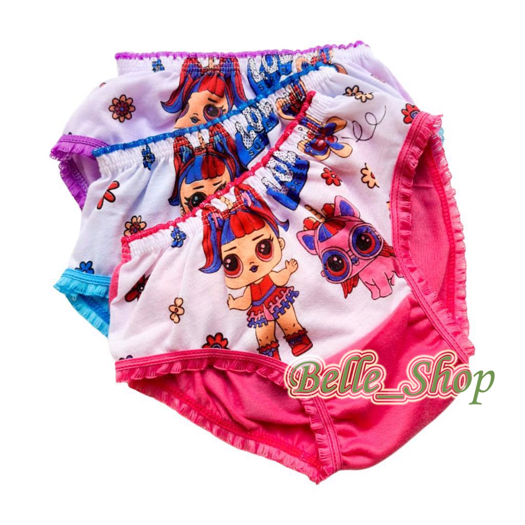 12 PCS - Celana Dalam Anak Perempuan Motif Karakter LOL Cd Lucu