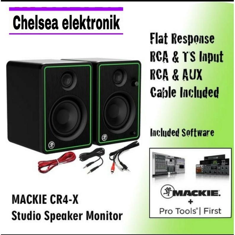 SPEAKER MACKIE CR 4X MONITOR STUDIO FLAT RECORDING REKAMAN GARANSI RESMI