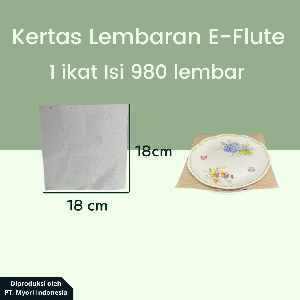 

(Uk.18x18 cm) Kertas Fluting Corrugated | Pelindung Barang Pecah Belah