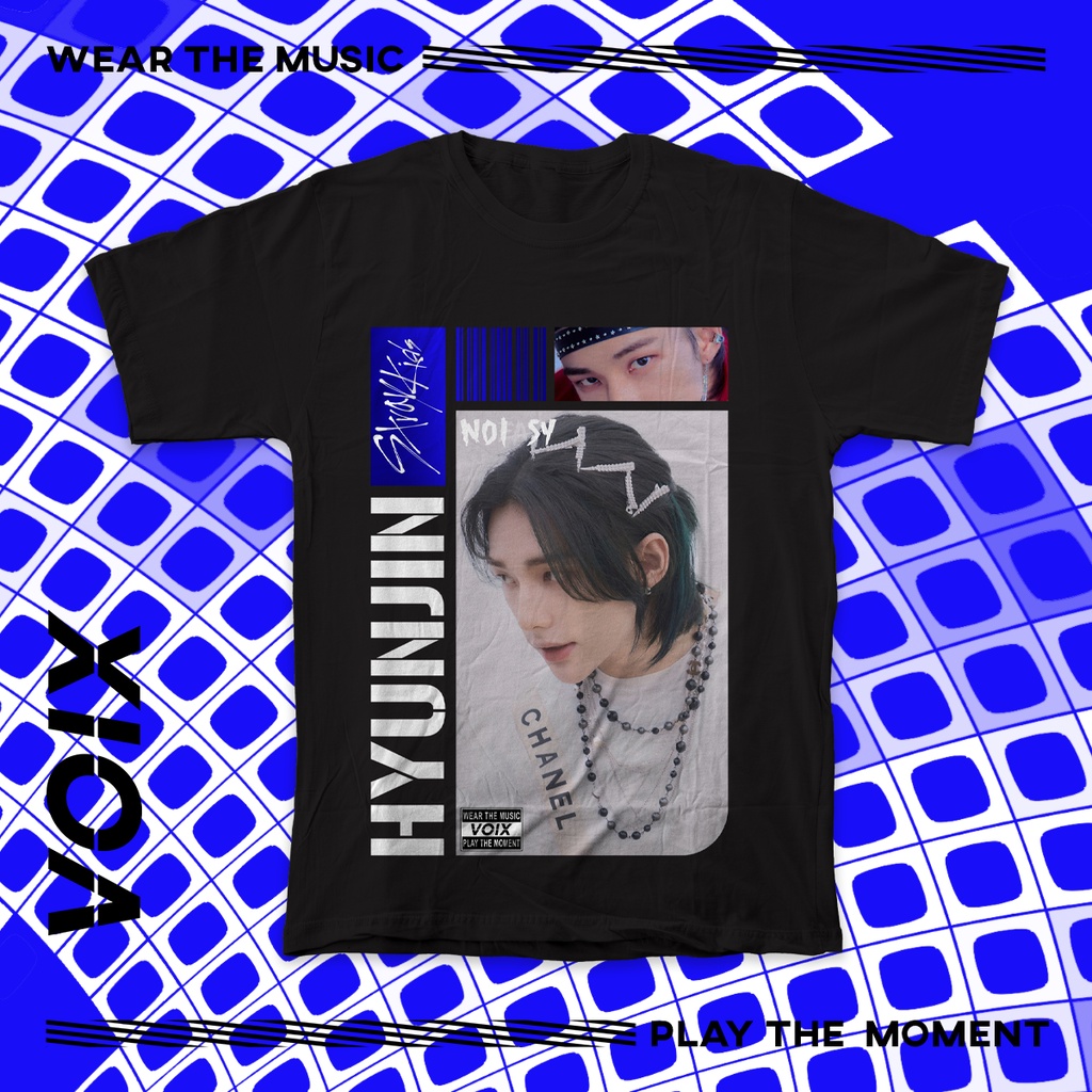 Kaos Kpop Stray Kids "NOEASY" Tee - Bang Chan, Lee Know, Changbin, Hyunjin, Han, Felix, Seungmin, I.