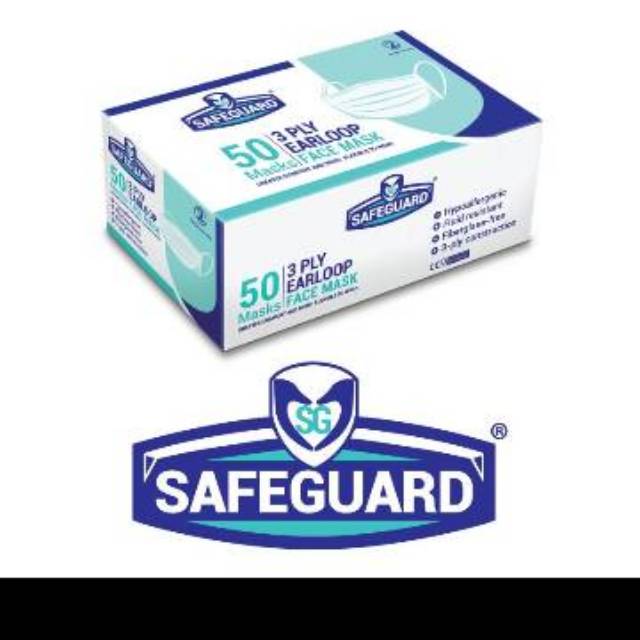 Masker safeguard cantol kuping murah isi 50 pcs per box