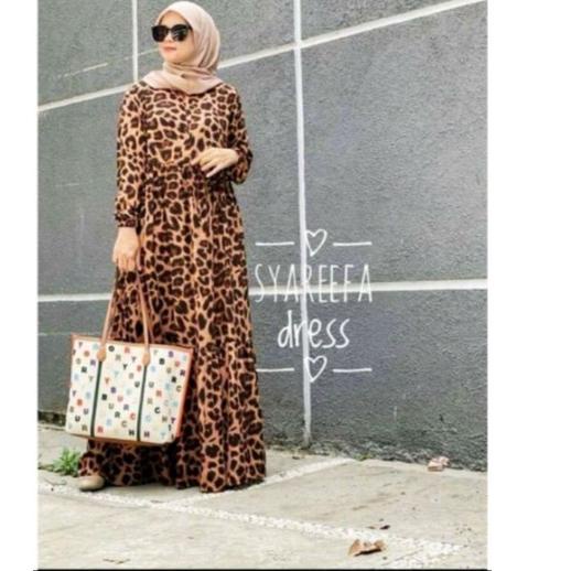 code6n1Mb--Gamis leopard standar jumbo/ gamis motif macan tutul