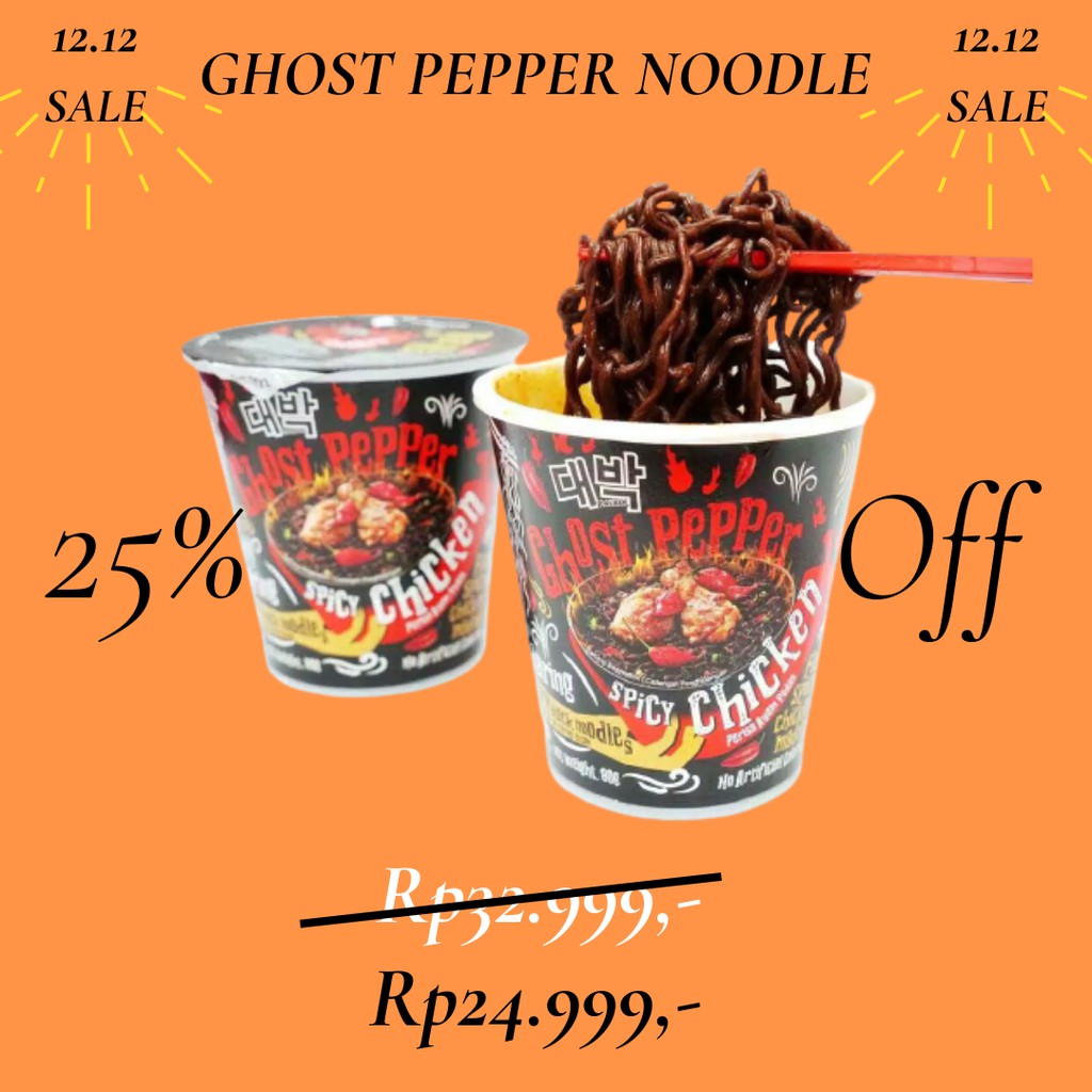 GHOST PEPPER NOODLE HALAL/ MIE GHOST PEPPER / GHOSTPEPPER MIE PEDAS MALAYSIA