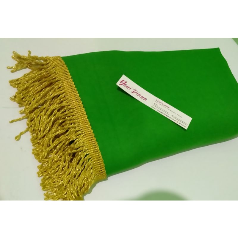 Sampur Tari / Selendang Tari Renda Emas-Hijau