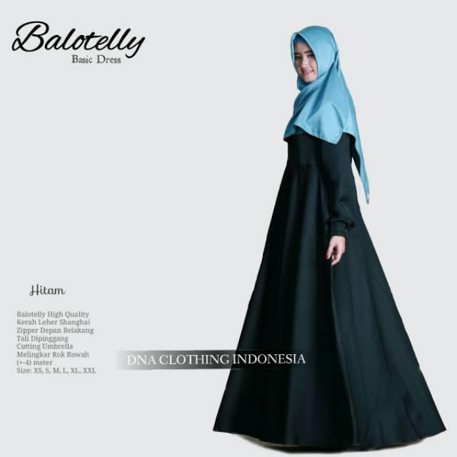 GAMIS POLOS BALOTELLI murah asli bagus baju muslim ukuran lengkap s/m/l/xl/xxl gamis original DNA