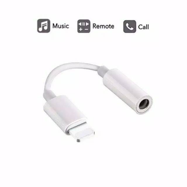 Kabel Lightning adaptor konektor jack 3.5 untuk iPhone 7 8 Plus